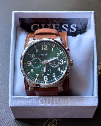 Orologio Guess Arrow W1162G1 verde pelle nuovo