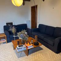 Divani in cotone blu | 3 posti + 2 posti | Fodere