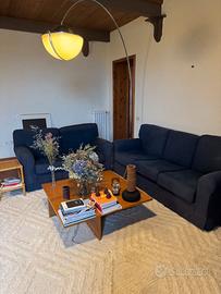 Divani in cotone blu | 3 posti + 2 posti | Fodere