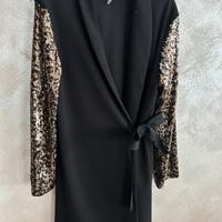 Blazer donna con maniche con paillettes