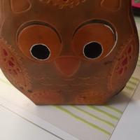 porta monete in pelle modello gufo fatto a mano