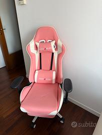 Sedia da gaming rosa NOKAXUS