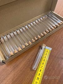 Provette di vetro con tappo in sughero  40pezzi