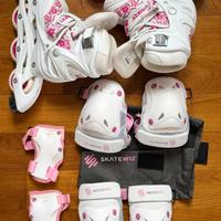 Pattini Roces con Set di Protezioni .  Bambina