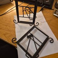  2x Portafoto/Cornici in Metallo Nero 