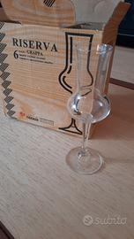 n.6 bicchieri grappa serie Riserva Bormioli