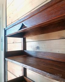 Bacheca credenza portaspezie anni '40 in legno
