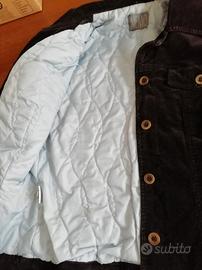 Giacca in velluto rigato nero