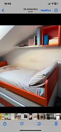 Letto singolo con secondo letto estraibile Clever