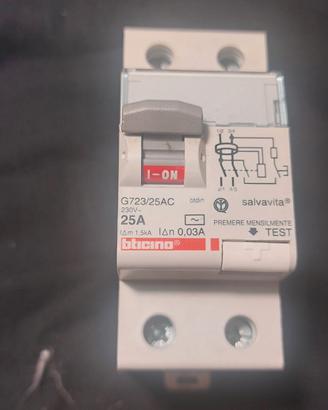 int. differenziale 25a 30ma bticin