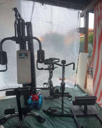 Palestra completa Domyos + cyclette + pesi