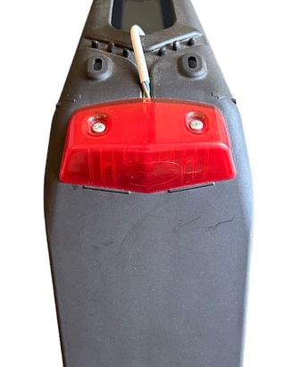 Porta targa con faro per motard/cross/enduro