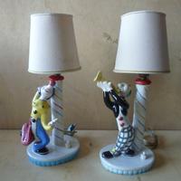 Lampade abat-jour ceramica smaltata 2 PZ. anni 60