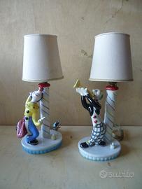 Lampade abat-jour ceramica smaltata 2 PZ. anni 60
