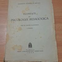 Libro del 1946 "Elementi di Psicologia Pedagogica"
