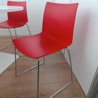 SEDIE CASA-UFFICIO MODELLO A SLITTA COLORE ROSSO