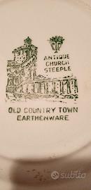 6 Piatti ceramica vintage Old Country Town Earthen