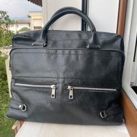 Borsa in pelle per documenti e pc portatile