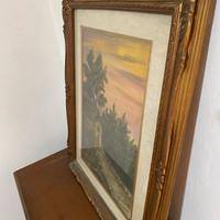 Quadro antico Casa nel bosco