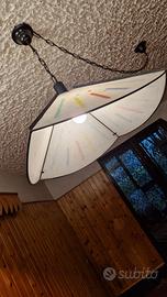 ELEGANTE LAMPADARIO MURANO FERRO BATTUTO