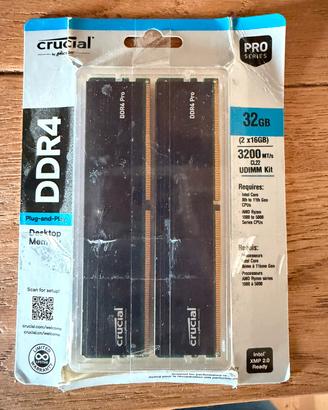 Crucial Pro RAM DDR4 32GB 2x16GB 3200MHz CL22
