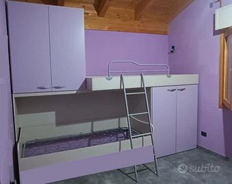 Cameretta Bambina / Ragazza Beige Viola