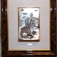 quadro bassorilievo argento 
