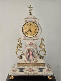 Grande orologio da Camino in Porcellana Limonges