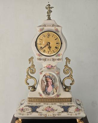 Grande orologio da Camino in Porcellana Limonges