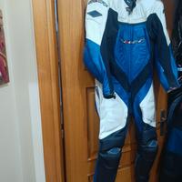 tuta  intera da pista moto in pelle tg 54 