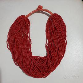 Collana di  corallo  rosso naturale  