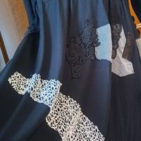 Casacca donna nera con dettagli