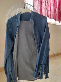 camicia di jeans colletto alla coreana L come nuov