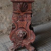 Antico Sgabello Da Guardia Stile Rinascimento