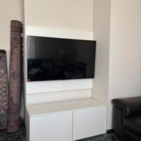 MOBILETTO NUOVO LACCATO BIANCO + PANNELLO TV