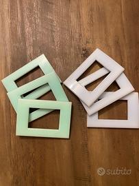 Placchette Living light azzurre e verde acqua