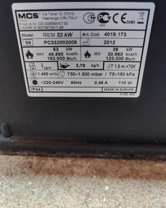 cannone aria calda a gas rem 53kw 
