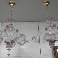 Lampadario in vetro di Murano a 5 luci