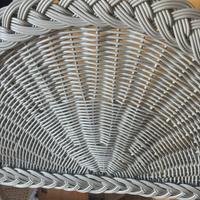 Spalliera letto singolo in vimini