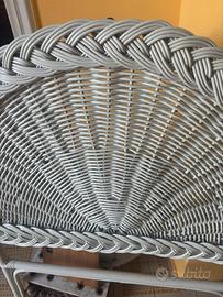 Spalliera letto singolo in vimini