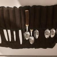 POSATE CON MANICI DI CERVO E BAMBU'