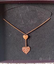 Stroili collana con ciondoli a cuore ottone rosato