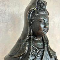 Museale rara, antica Guanyin cinese bronzo