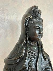 Museale rara, antica Guanyin cinese bronzo
