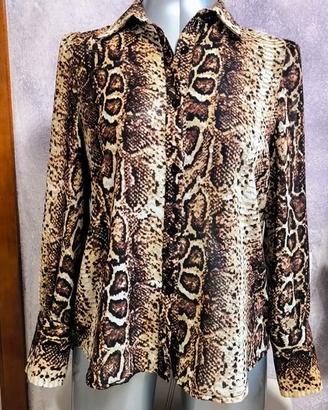 Camicia elegante da donna pitonata taglia M