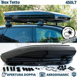 Baule Box Tetto 450Lt + Barre per Porsche Macan