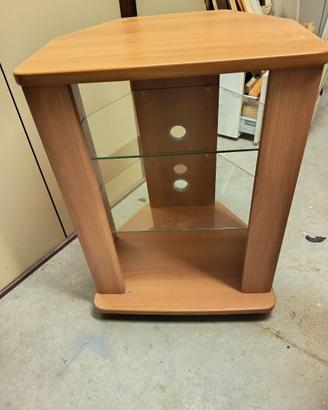 Carrello in legno porta TV.