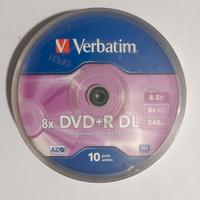 confezione da 10 pezzi di Verbatim 8x DVD+R DL