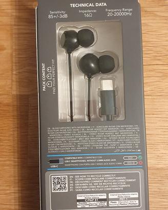Auricolari usb-c in ear