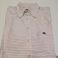Etro camicia  bianca e  rosa a  righe tg 43